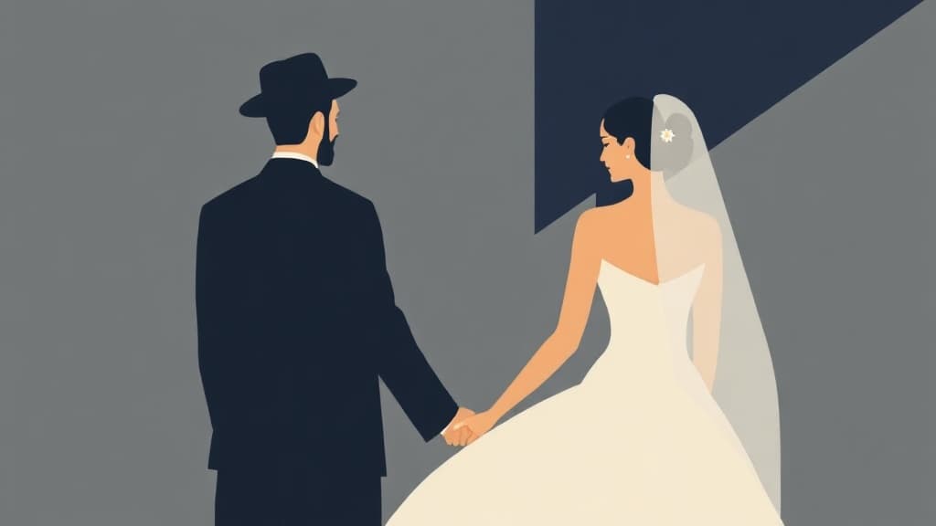 Watch the footage: The wedding of the Darag Rebbe's granddaughter and the groom, the son of one of the Hasidim