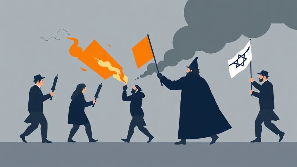 Ultra-Orthodox Extremists Protest at Several Sites Across Israel Over Plan to Hand Draft Evaders to the Army