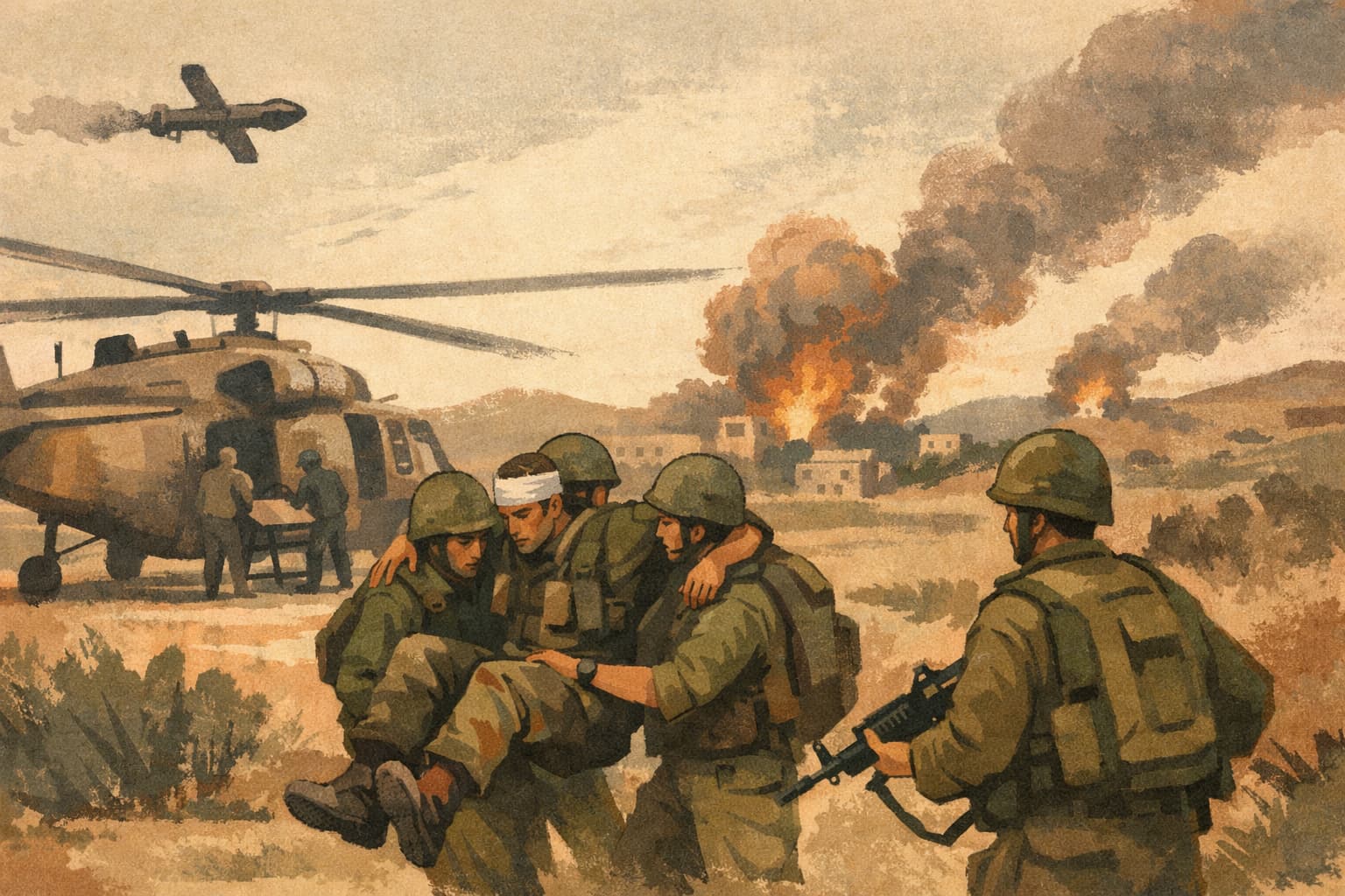 Five IDF soldiers wounded in explosive drone attacks in southern Lebanon during ceasefire