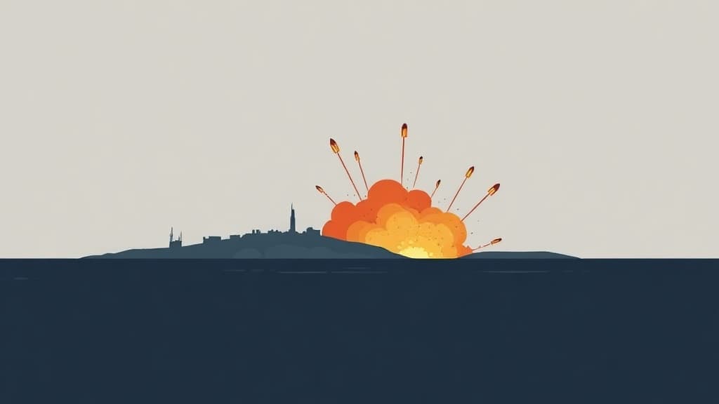 Report in Iran: Explosions Heard on Kish Island in the Persian Gulf