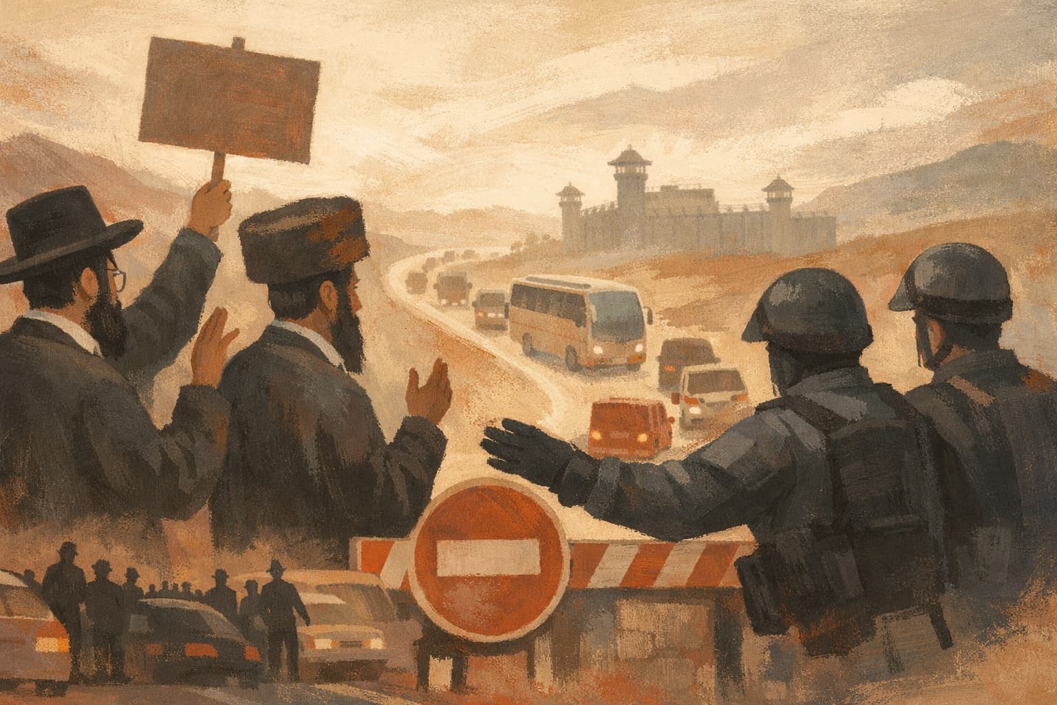 Haredi protest leaders threaten nationwide roadblocks if convoy is blocked