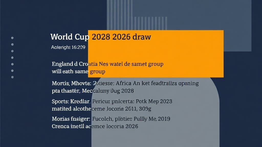 World Cup 2026 Draw: England and Croatia in One Group, Mexico to Face South Africa in Opening Match