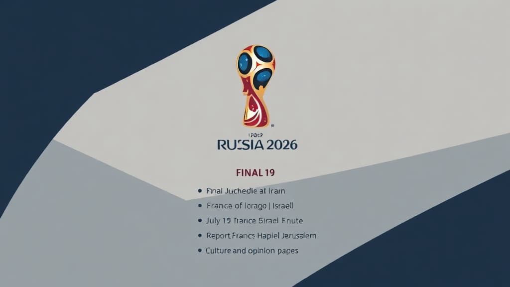 Full 2026 World Cup Match Schedule Released, Final Set for July 19 at 10:00 p.m. Israel Time