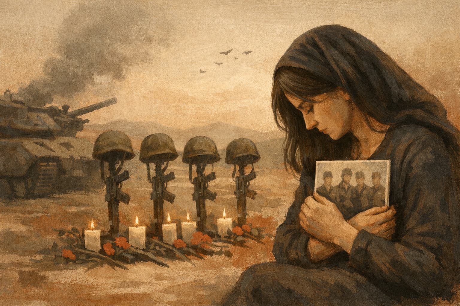 Widow of fallen tank commander mourns his crew in emotional Facebook post