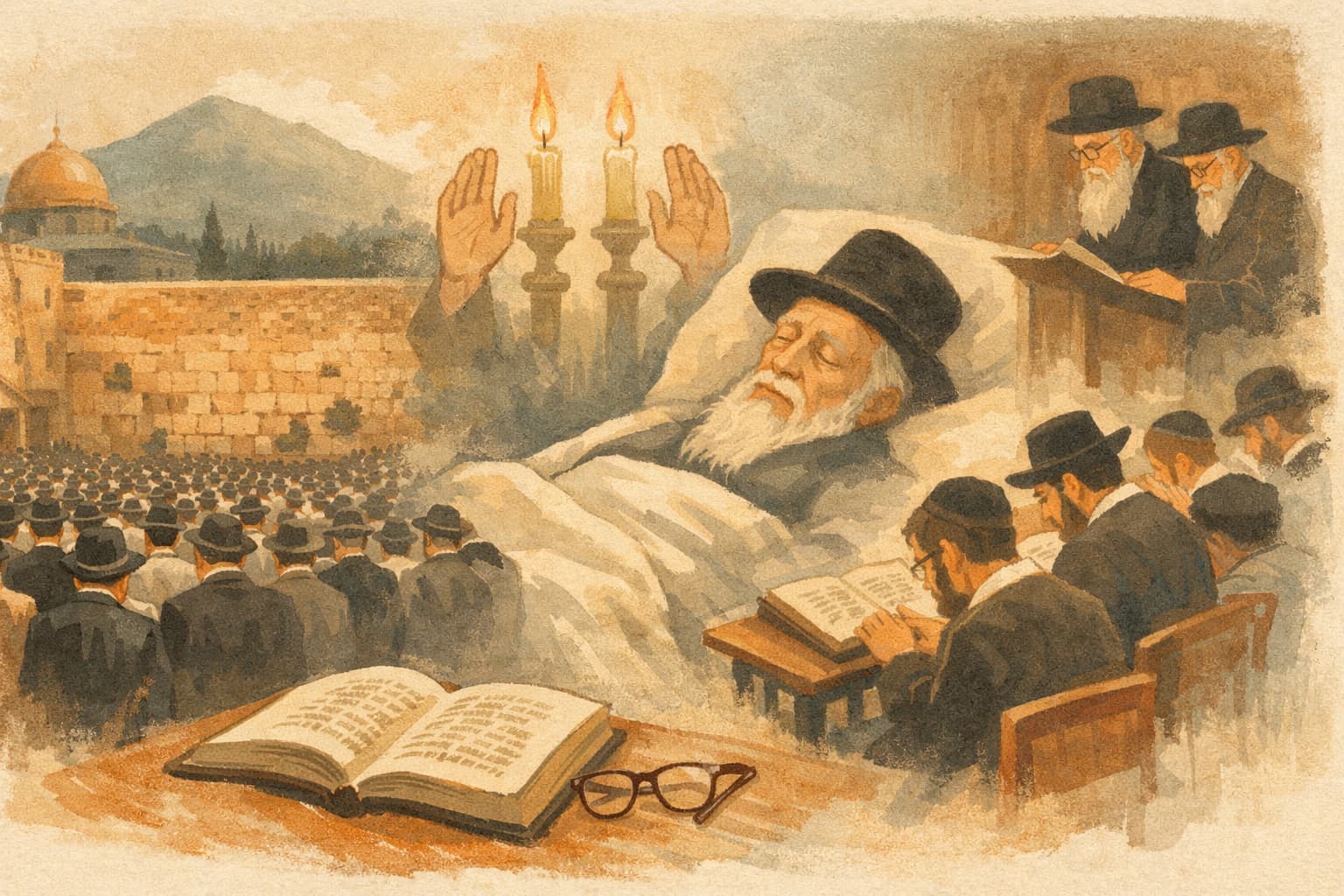 Mass Prayers in Meron and Continuous Prayer Vigils in Brisk for Yeshiva Head’s Recovery