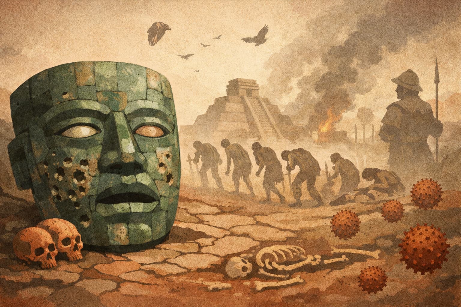 Aztec burial mask reveals the biological catastrophe behind an empire's collapse