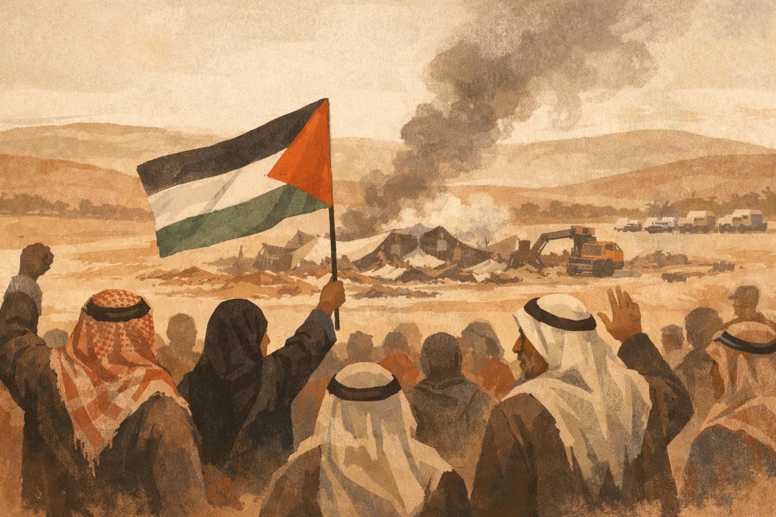 Bedouin protesters in Beersheba denounce demolitions in the Negev