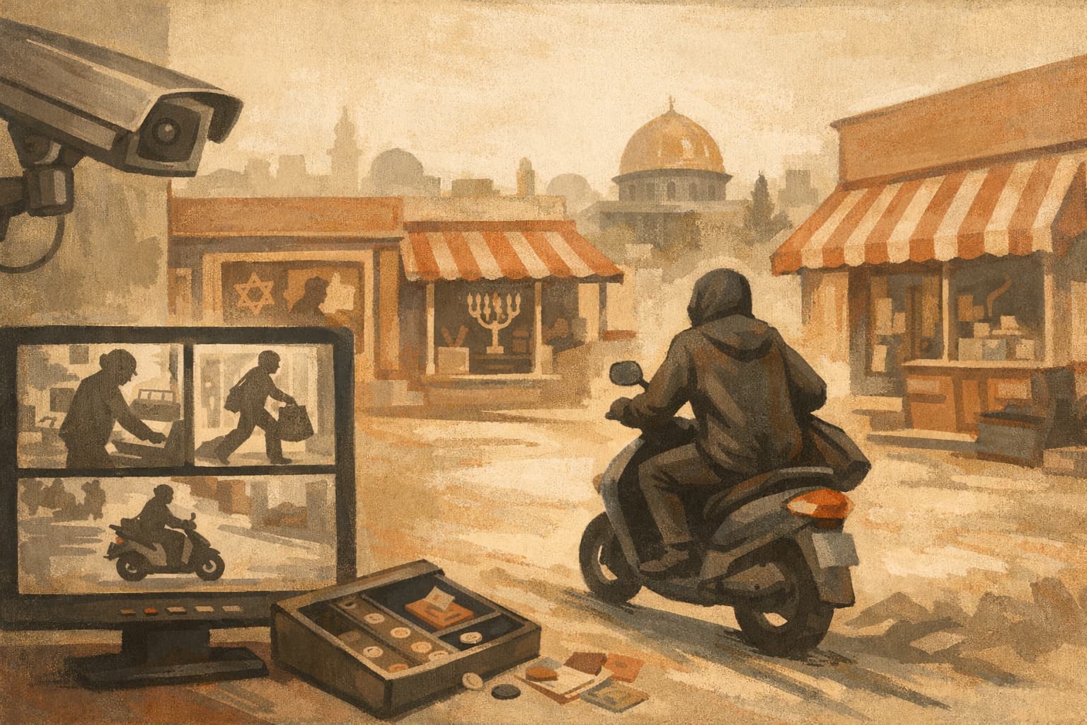 Security Camera Footage Shows Repeated Theft Spree at Jewish Businesses in Jerusalem