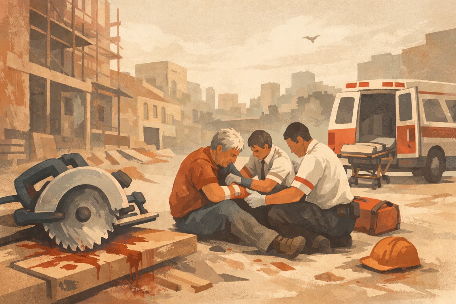 64-Year-Old Worker Injured by Electric Saw in Tel Aviv Renovation Accident