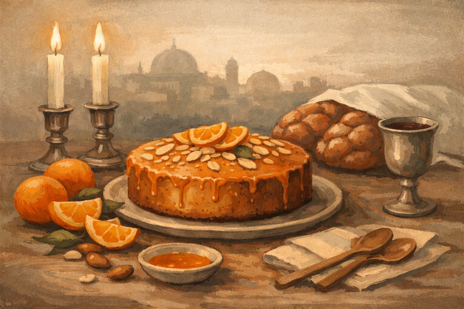 A Shabbat Orange and Almond Cake on 'Talim Shel Shabbat'