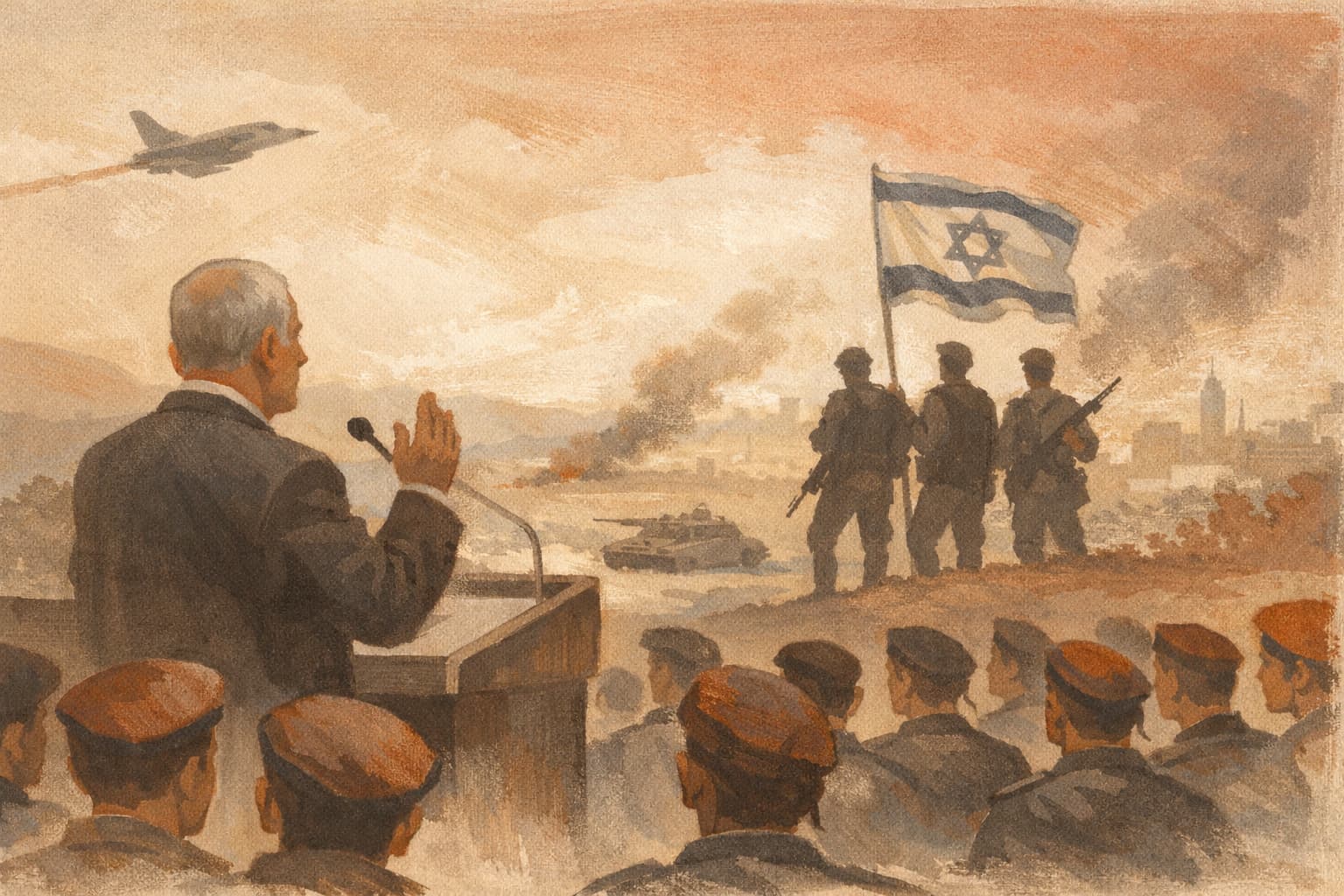 Netanyahu at officers’ graduation says Israel has turned the tide against its enemies