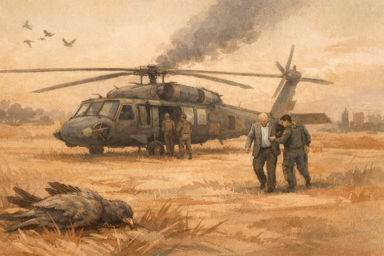 Israeli Air Force helicopter carrying the president makes precautionary landing after bird strike