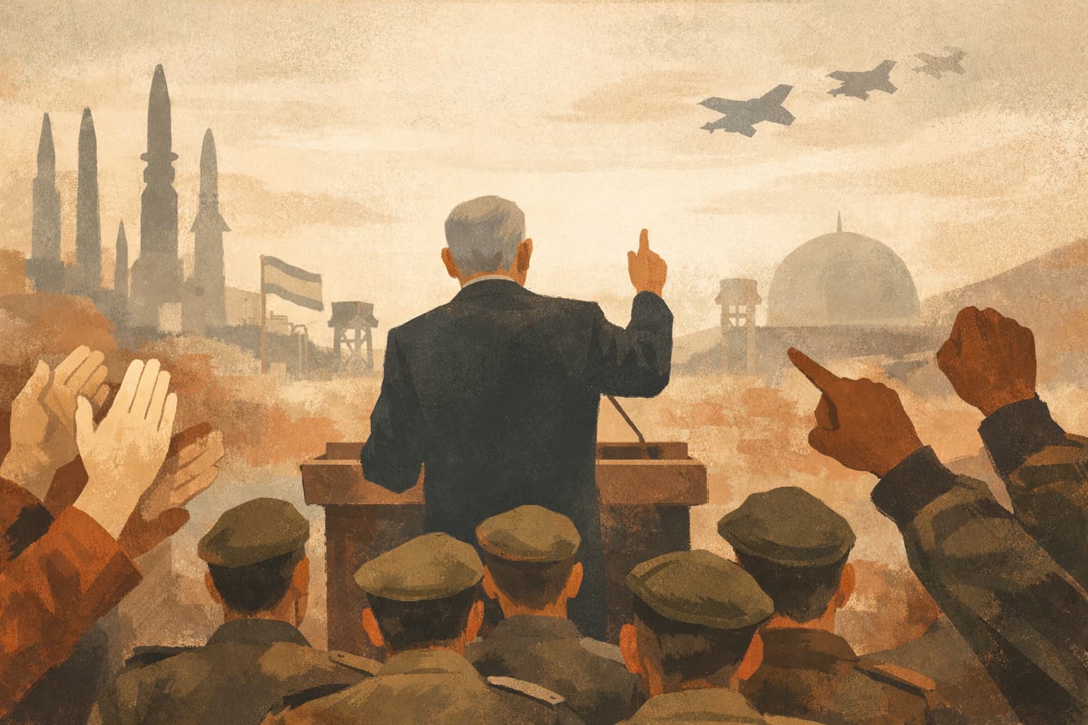 Protests and applause greet Netanyahu at officer graduation as he vows to block Iran