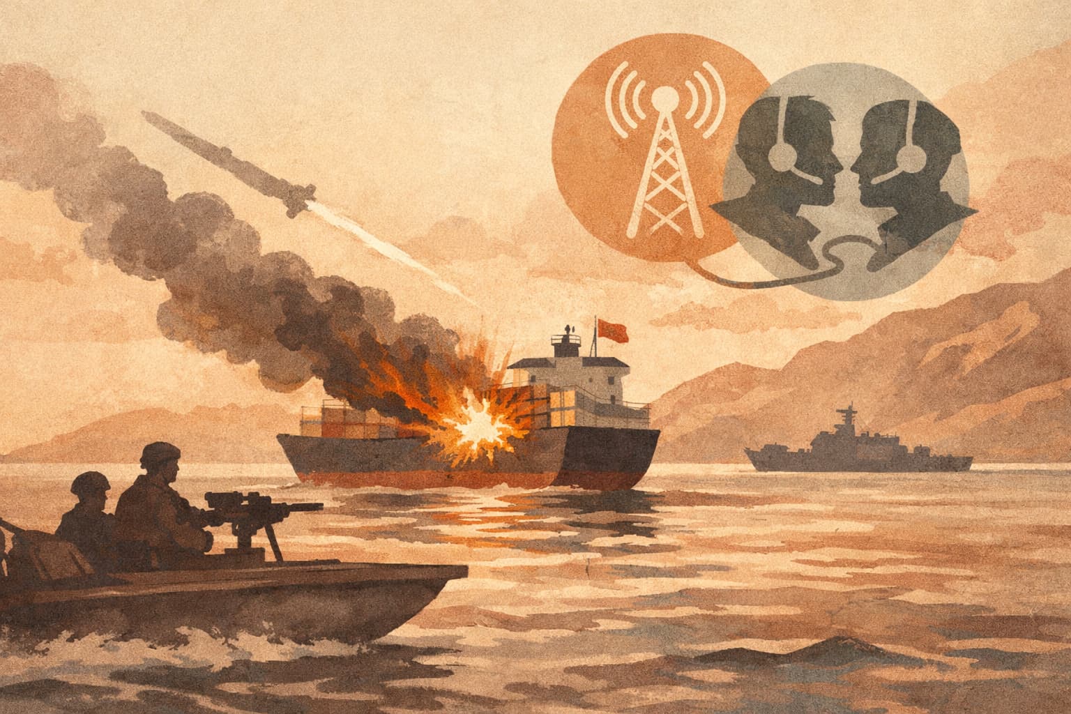 Iran Reportedly Strikes Merchant Ship in the Strait of Hormuz as New U.S.-Tehran Channels Emerge