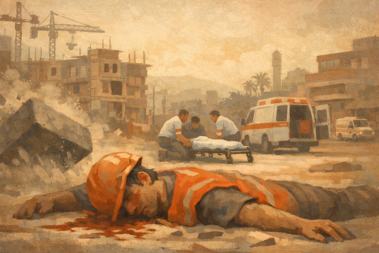 Construction Worker Critically Injured by Heavy Object in Ramla