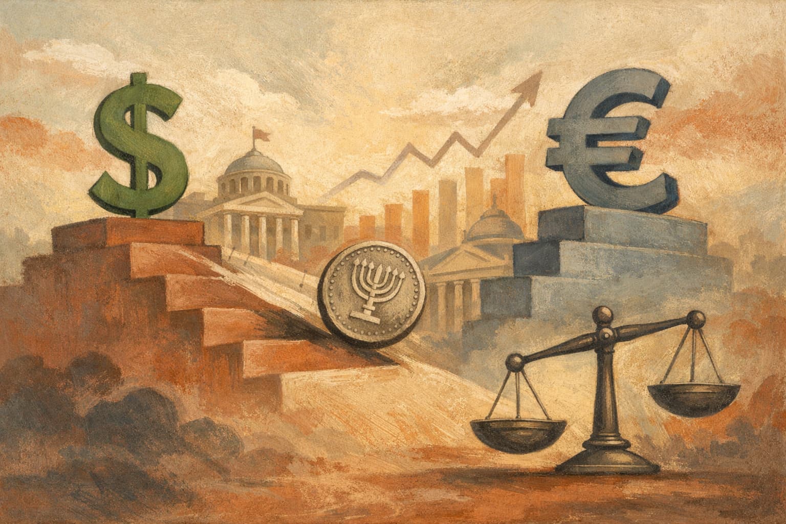 Shekel Weakens as Dollar Climbs Above 2.99 and ECB-Style Fed Comments Calm Markets