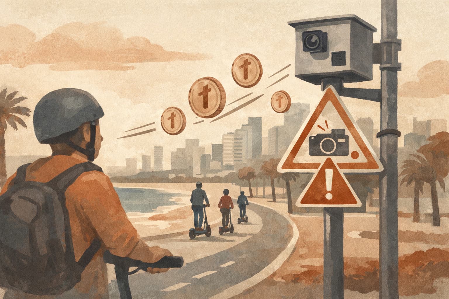 Tel Aviv Enforcement Camera Locations Revealed to Scooter Riders