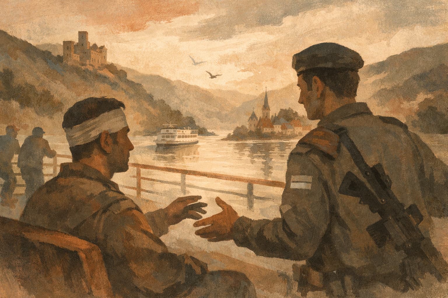 In a Rhine Cruise, a Wounded Soldier Meets the Officer Who Saved Him