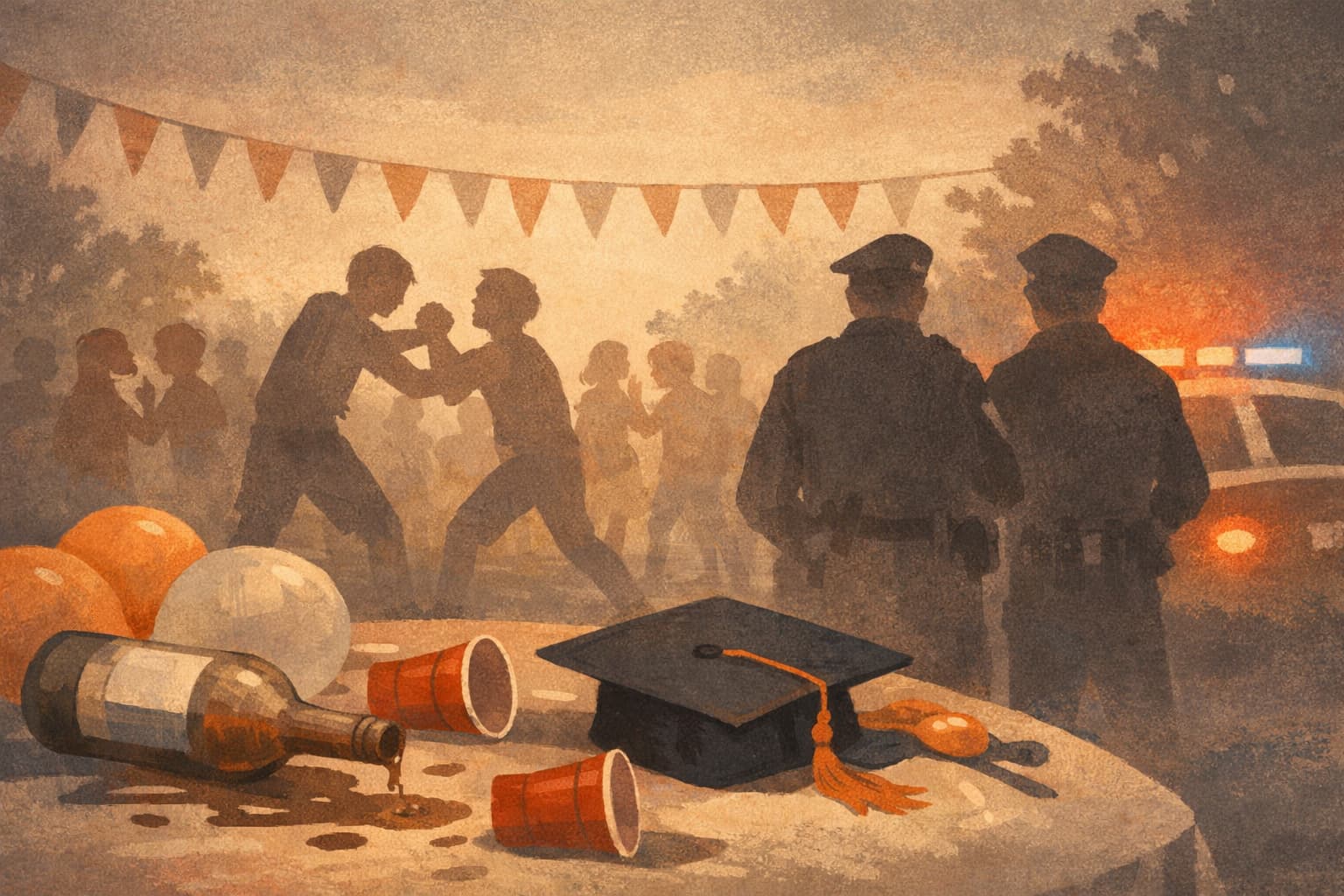 Alcohol, brawl and police disrupt sixth-grade graduation party