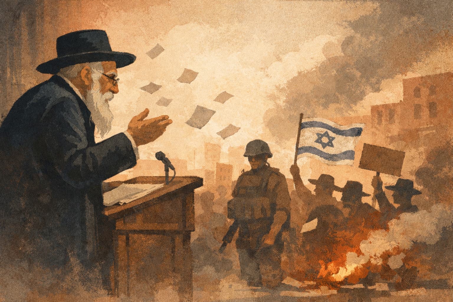 Rabbi Dov Lando Rebukes Public Protests Over Draft Enforcement