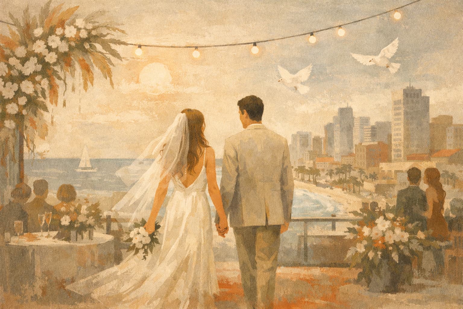 Alona Serf and Yotam Rabino Marry in a Tel Aviv Noon Wedding