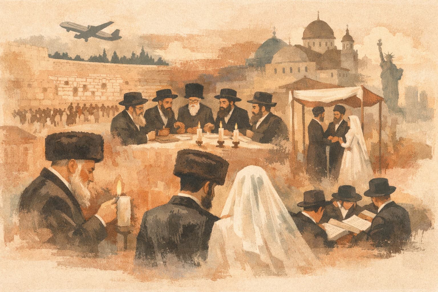 Hasidic courts and rabbinic families mark a crowded Shabbat of commemorations and celebrations