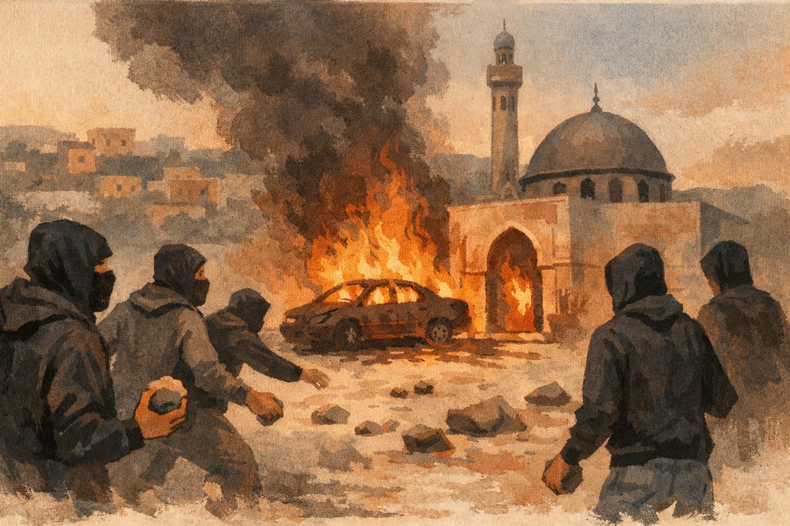 Six youths indicted over arson and stone-throwing attack in Deir Dibwan