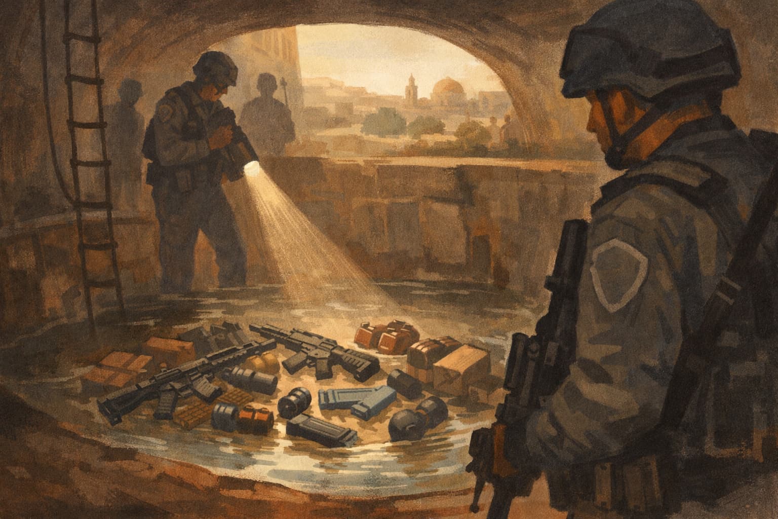 Weapons Cache Meant for Attacks Found at Bottom of Water Cistern Near Jerusalem