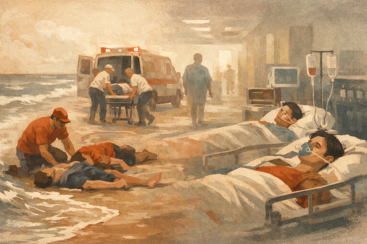 Two 21-Year-Olds Drown at Rishon Lezion Beach, Both Hospitalized