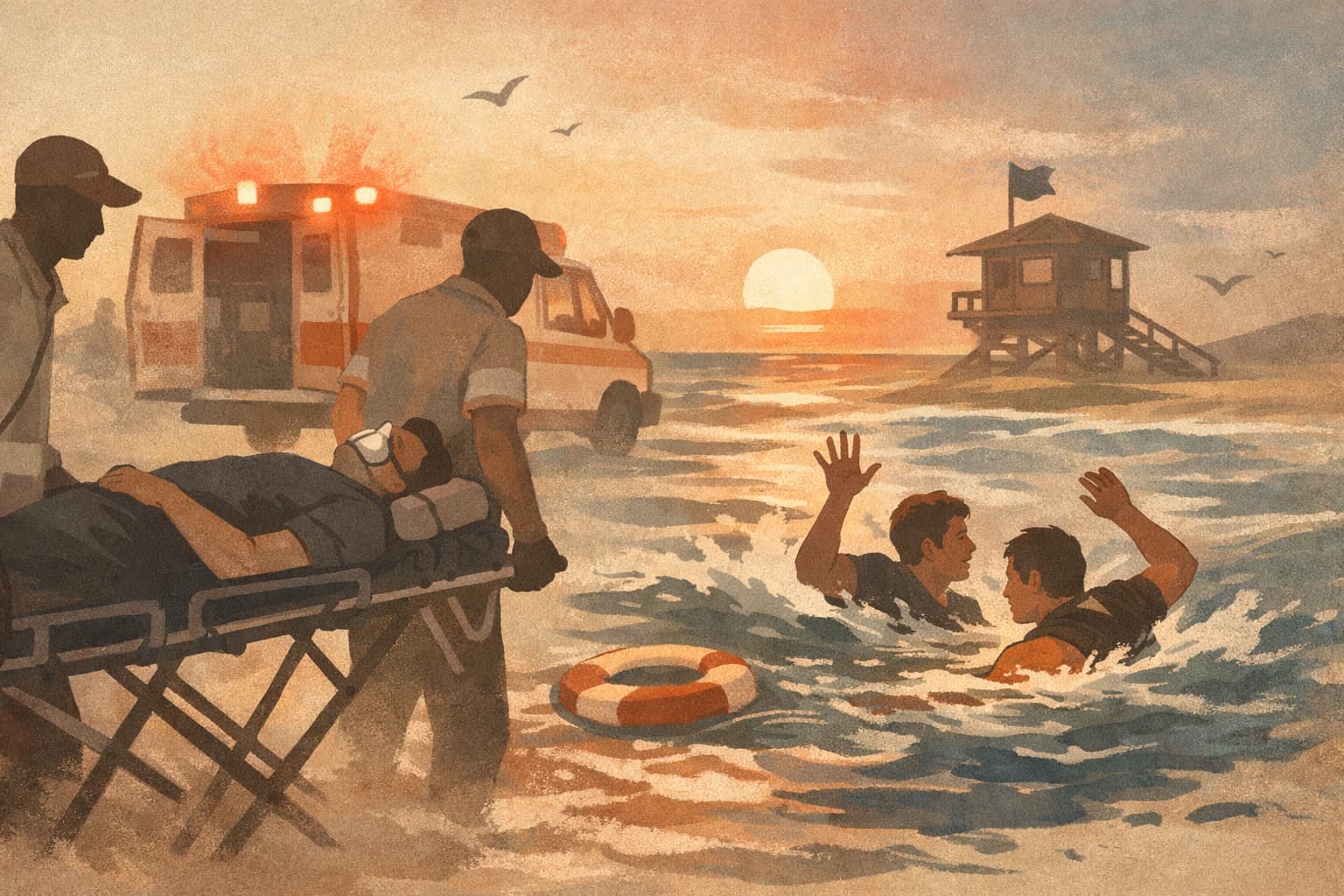 Three Drowning Incidents in Hours Leave One Man Critical and Two Young Men Hurt