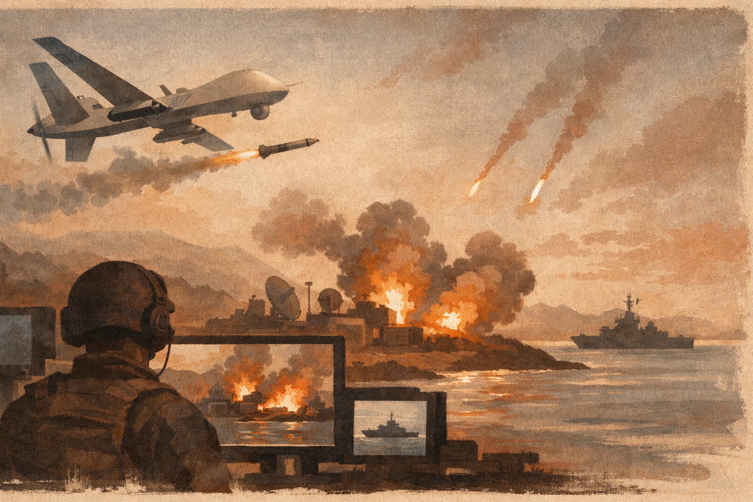 US Military Releases Footage of Strikes on Iranian Regime Targets Following Drone Attack