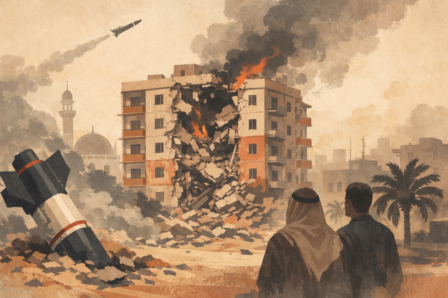Iranian Missile Attack Causes Significant Damage to Building in Bahrain
