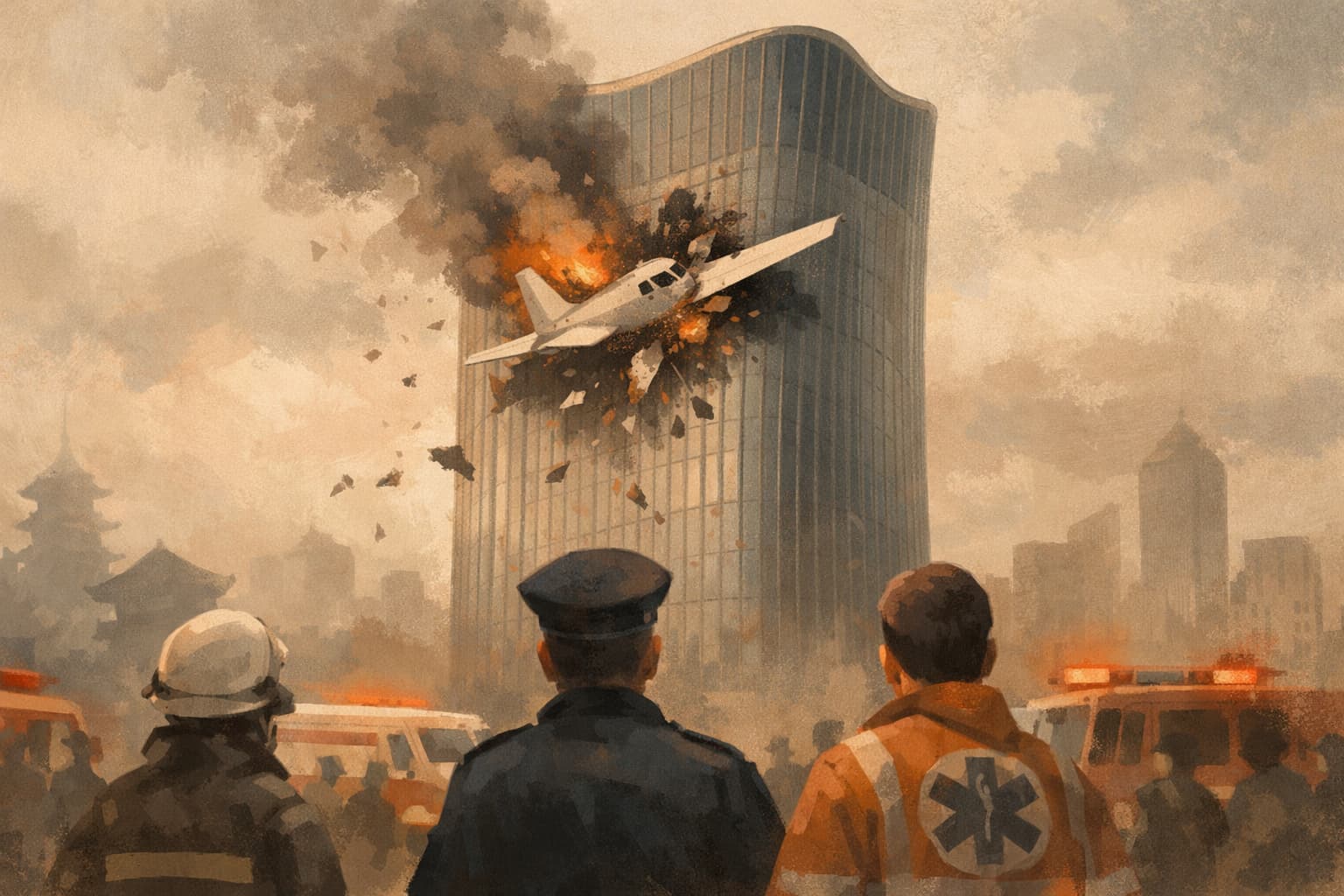 Light Aircraft Crashes Into Beijing's CITIC Tower, Killing Pilot and Injuring 13