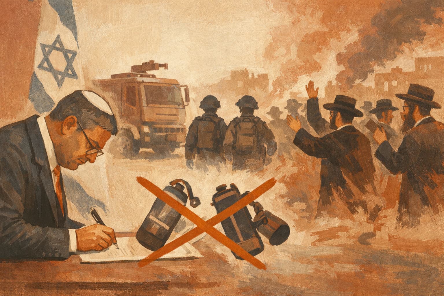 Minister Ben Gvir Signs Regulations Banning Use of Skunk Water and Tear Gas Amid Ultra-Orthodox Protests