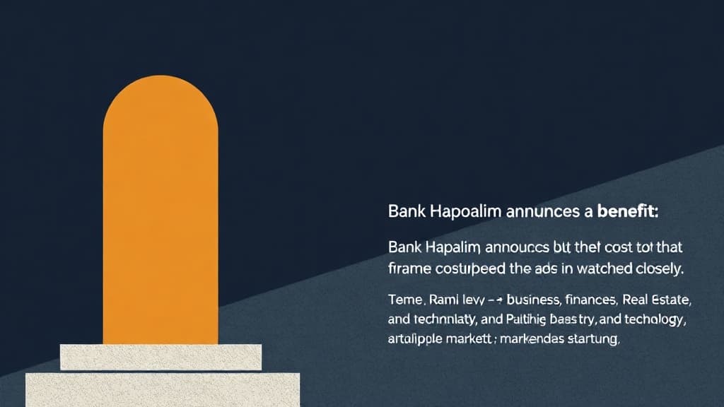 Bank Hapoalim Announces a Benefit, but As Always, It’s Worth Checking What It Costs
