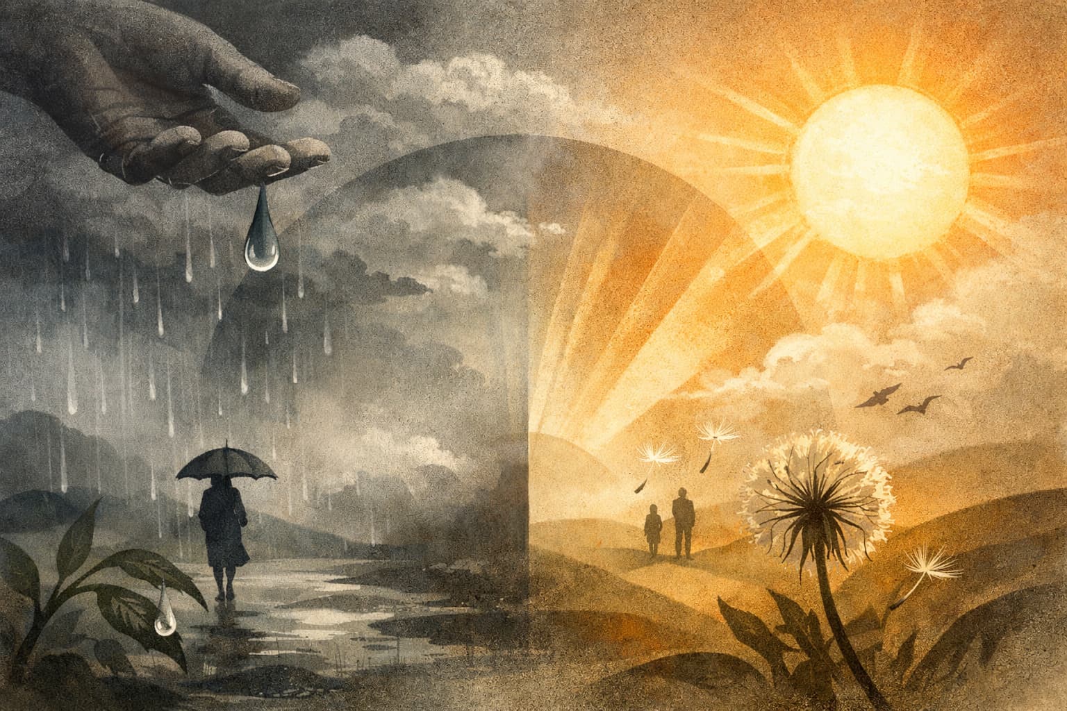 Weather starts with drizzle, then turns warmer than usual