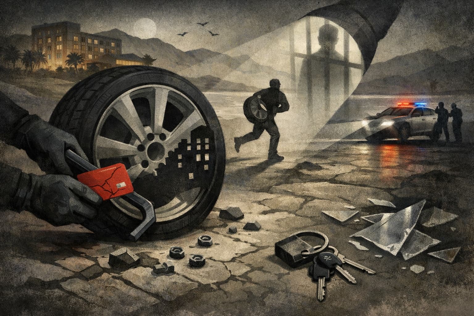 Suspect Arrested After Stealing Wheels From Cars at Dead Sea Hotel Parking Lot