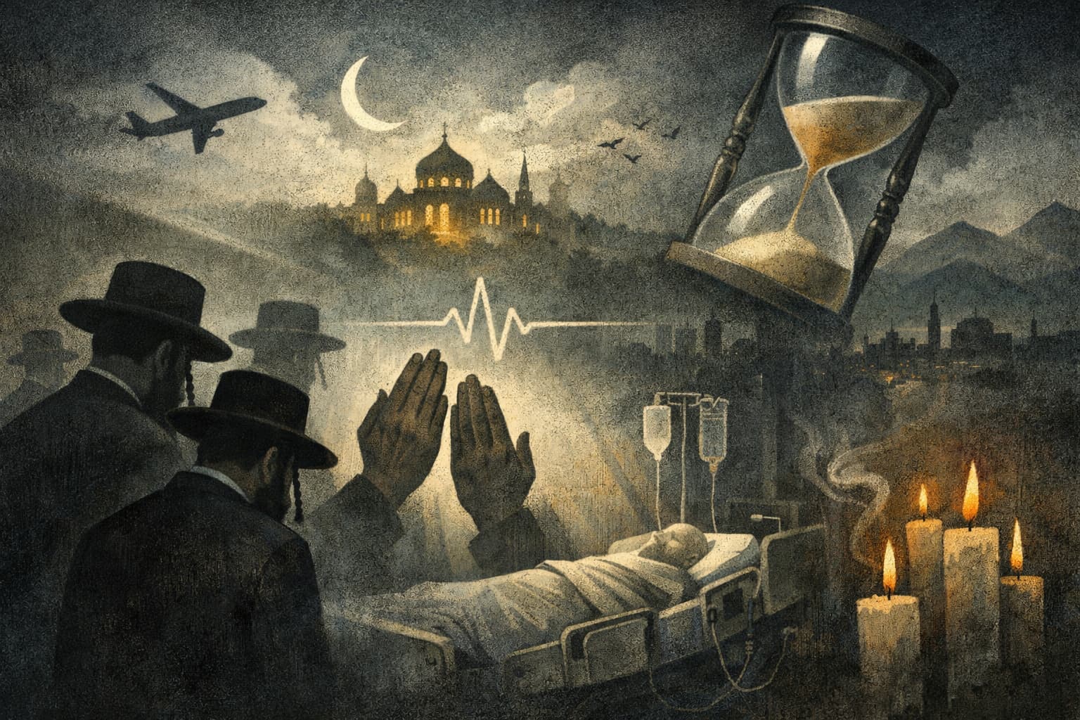 Hasidic communities pray for the seriously ill Hordanka rebbe