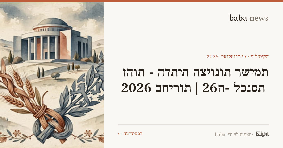 רשימת הציונות הדתית - זהות לכנסת ה-26 | בחירות 2026
