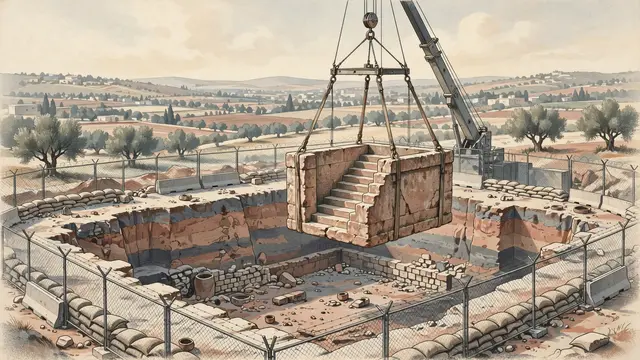 Ancient Ritual Bath Lifted Intact From Construction Site in Southern Israel