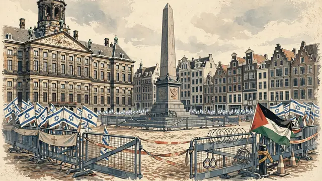 Thousands Rally for Israel in Amsterdam Amidst Counter-Protest Arrests