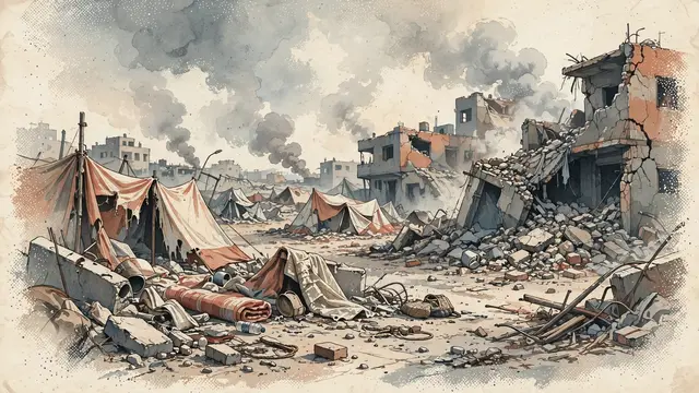 Gaza Civilians Flee Shelling, Face Collapsing Buildings Amid Ongoing Israeli Strikes
