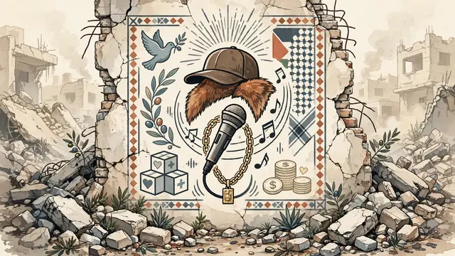 Gaza Artists Honor Rapper Macklemore with Mural Amidst Rubble