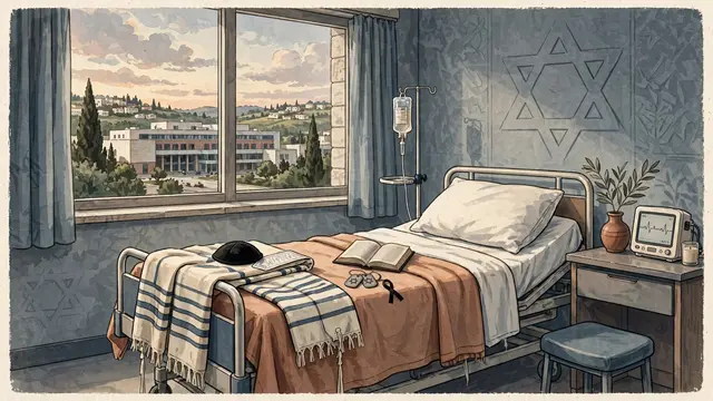 Rabbi Yaakov Medan Returns to ICU to Pray for Critically Injured Neria Leiter