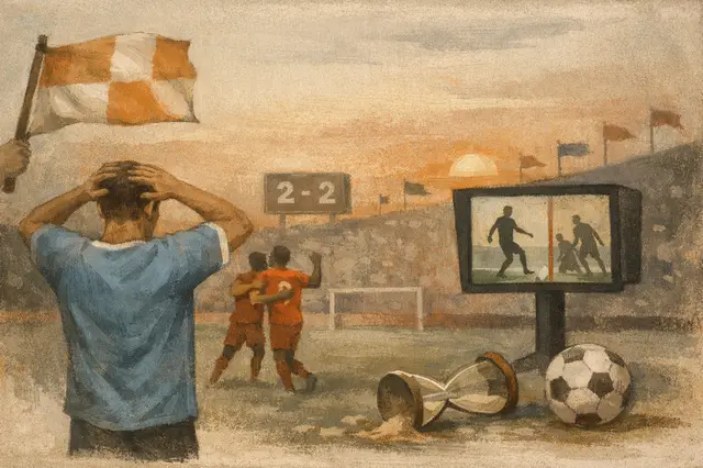 Rare offside call denies Uruguay a World Cup win