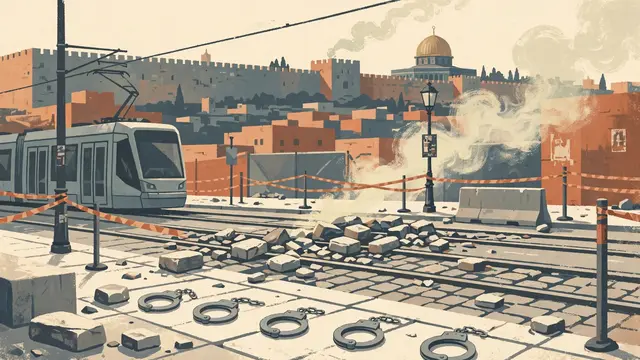 אבנים נזרקו על שוטרים, הרכבת הקלה נחסמה: 5 עצורים בהפרת סדר בירושלים