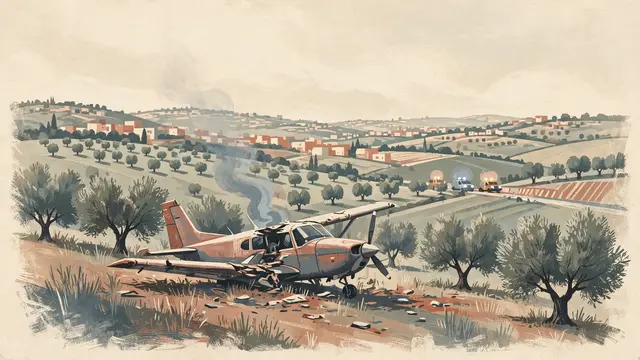 Light Aircraft Crashes, Catches Fire in Wadi Ara; Two Injured