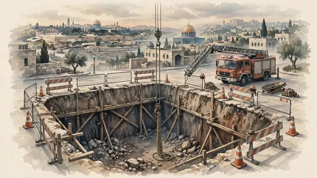 Man Critically Injured After Falling Into Construction Pit in Jerusalem