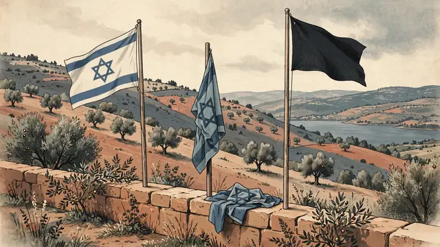 Man Removes Israeli Flag, Hangs Anti-Government Banner in Galilee