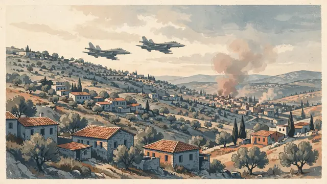 Israeli Air Force Strikes Southern Lebanon, Flies Low Over Region